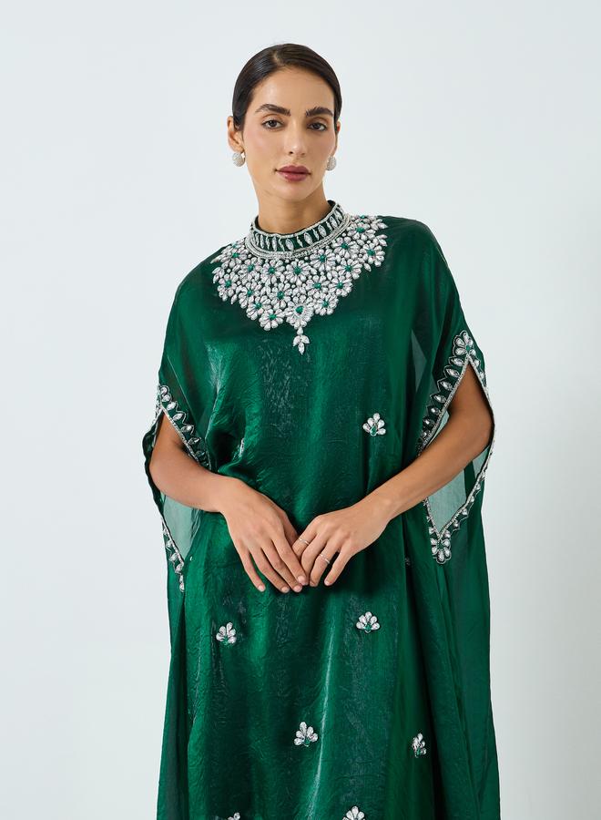 مكسيم كريشن فستان طويل بياقة عالية ومزين للنساء - Image 1